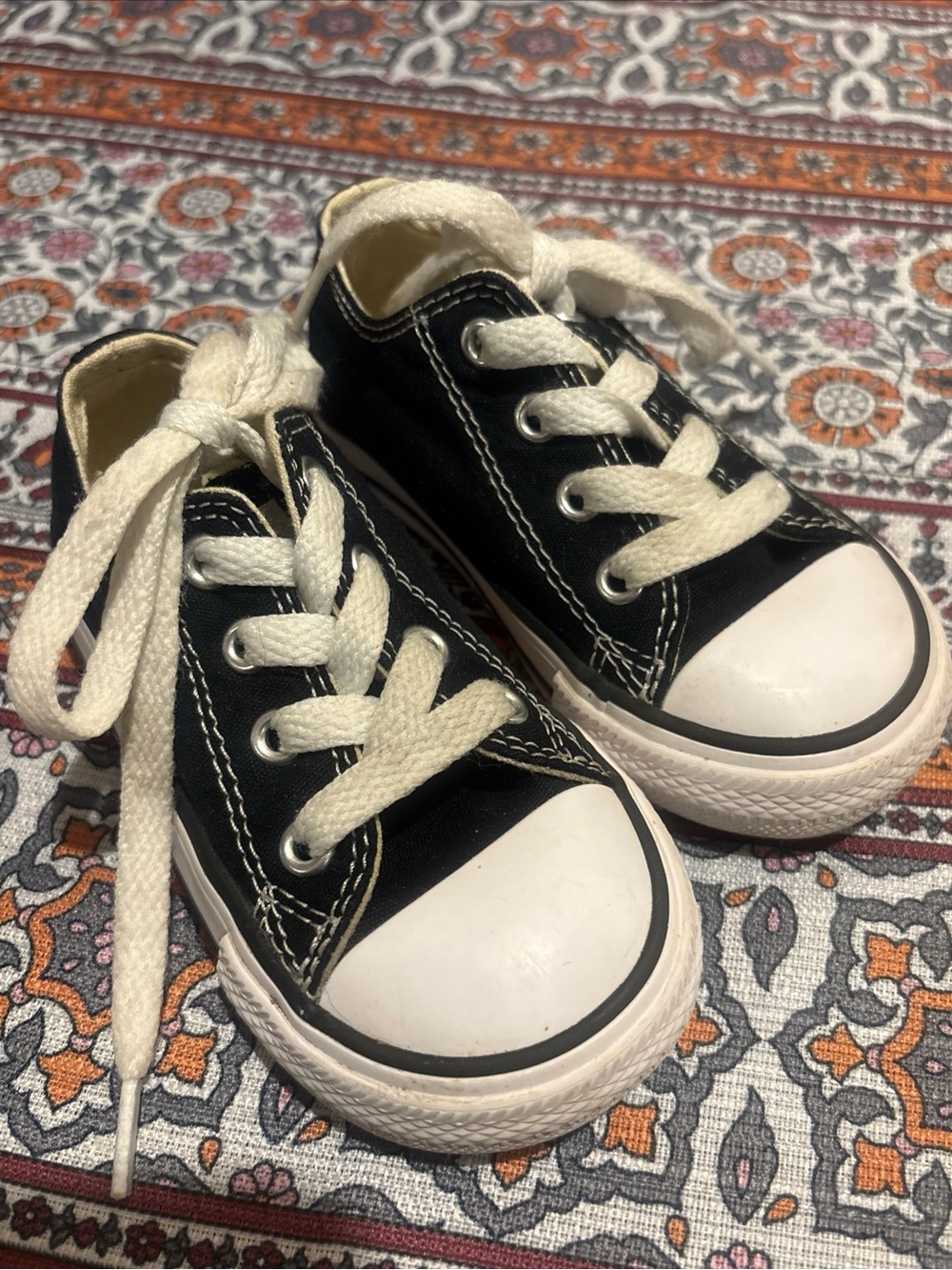 Converse All Star Black And White Sneakers Infant Toddler Size 6